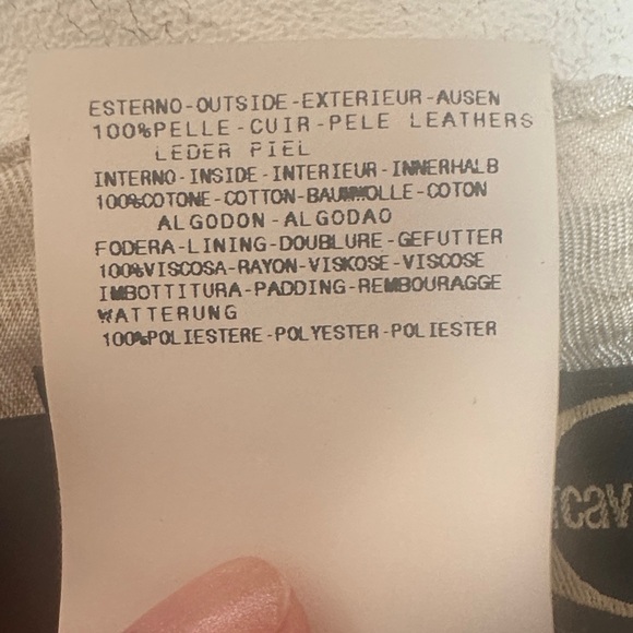 Just Cavalli Genuine Leather Quilted Jacket with Braided Trim – Luxury Designer - Picture 10 of 16